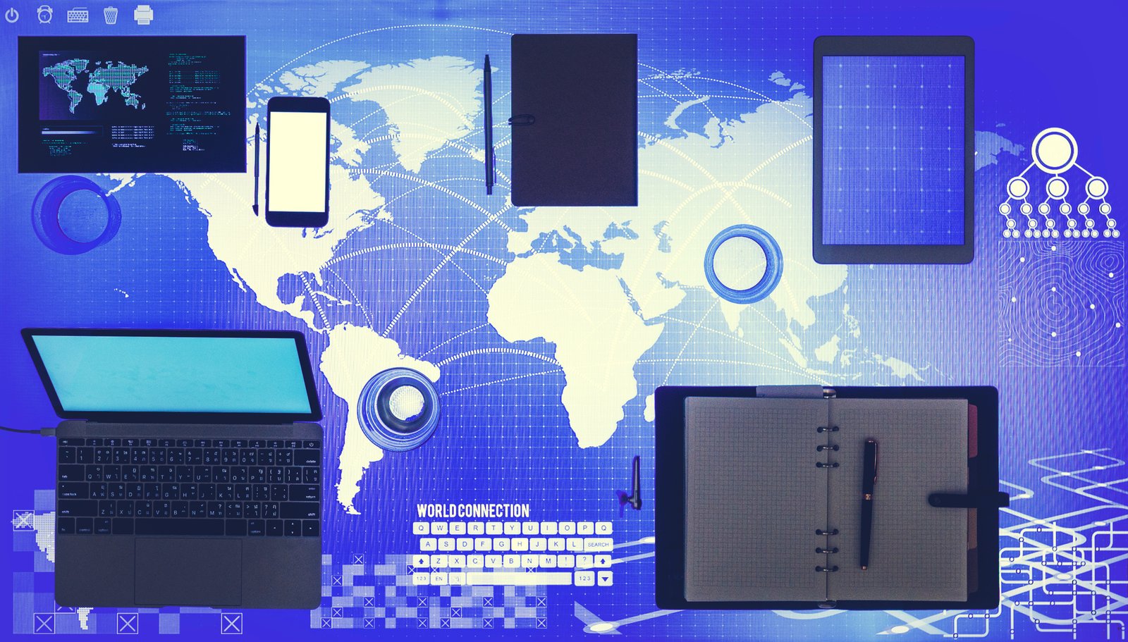 User experience design wireframe on laptop